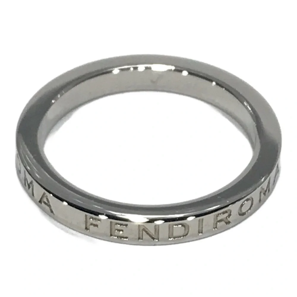 Fendi Roma Silver Metallic Engraved Band